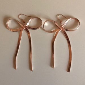 New Rose Gold Bow Earrings